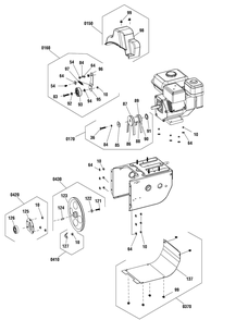 Engine And Frame Group (6965y_ch) Diagram and Parts List for 1696610-00-1024LD 2016 Briggs and Stratton Snow Blower